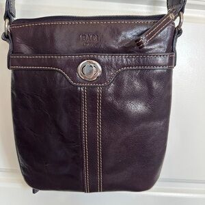 Brown Genuine Italian Leather Crossbody Bag